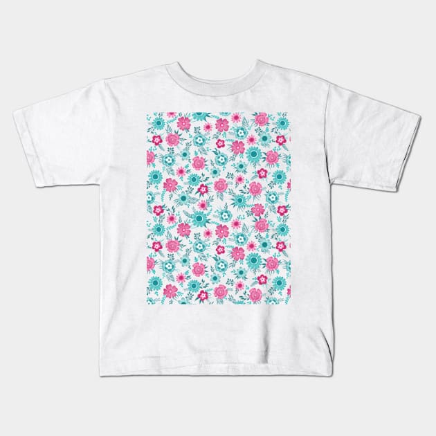 Ditsy Pretty florals Kids T-Shirt by Unalome_Designs